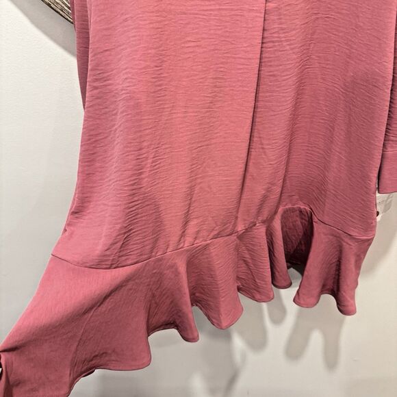 NWT Tahari Shirt Dress Women M Rose Pink Collared Long Sleeve Button Casual - Picture 5 of 12